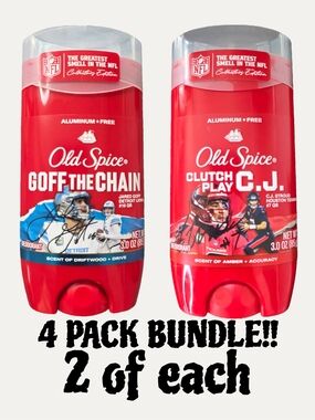 Old Spice Men’s Deodorant 4-Pack – (NFL Collector Edition)